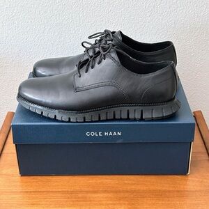Cole Haan Men's ZERØGRAND Remastered Black Leather Plain Toe Oxfords Size 12 M